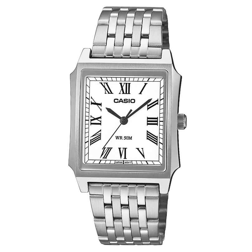 Casio MTP-B190D-7BVEF Herren-Armbanduhr Edelstahl/Weiß 4549526409233