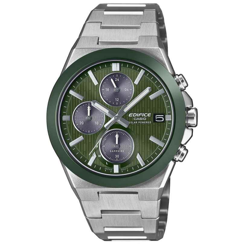 Casio EFS-S650D-3AEF Edifice Men's Watch Solar Chrono Steel/Green 4549526407451