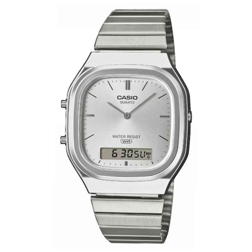 Casio AQ-240E-7AEF Edgy Collection Men's Watch AnaDigi Silver Tone 4549526409608