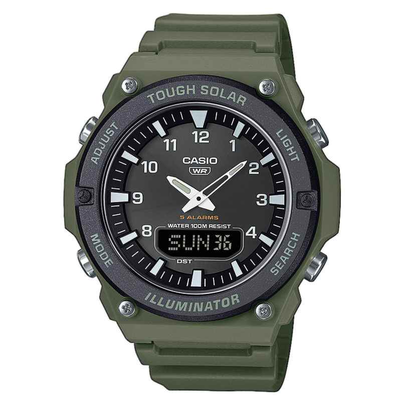 Casio AQ-S820W-3BVEF Herren-Solaruhr AnaDigi Olivgrün/Schwarz 4549526401251