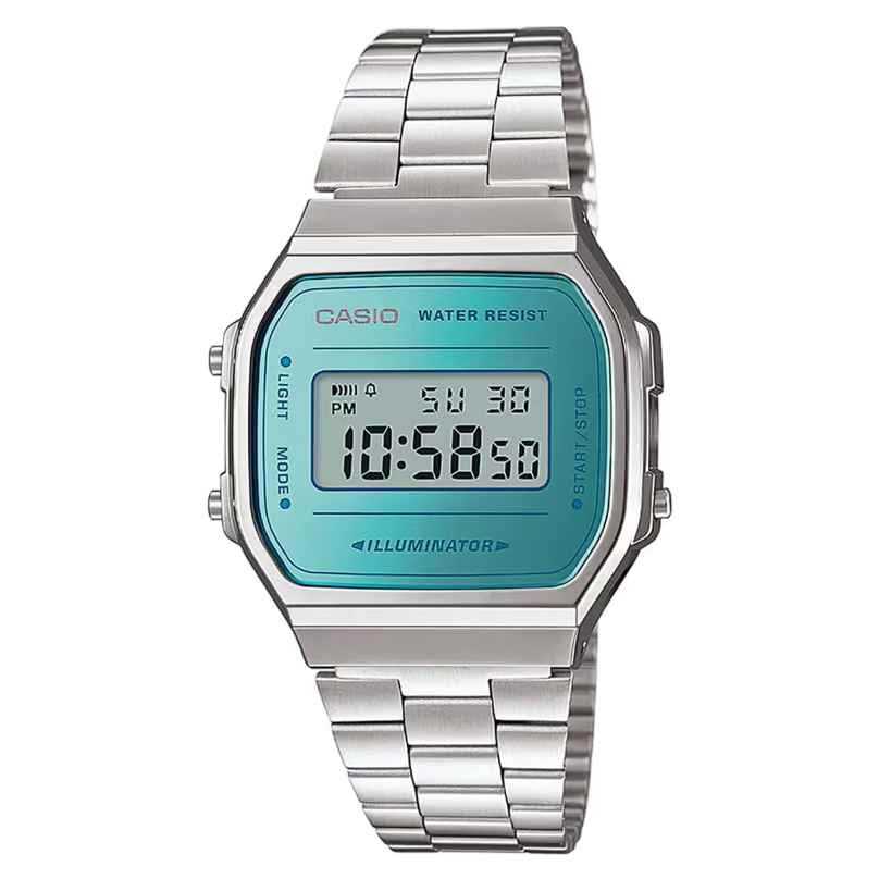 Casio A168WEM-2EF Iconic Armbanduhr Digital Türkis 4549526189784
