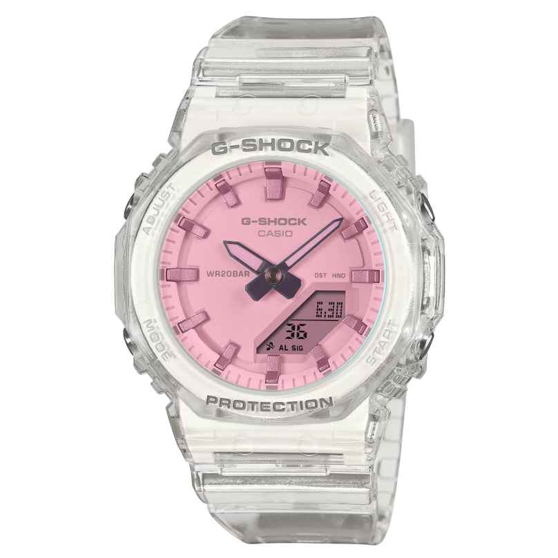 Casio GMA-P2100SR-7AER G-Shock Classic Ana-Digi Armbanduhr Transparent/Rosa 4549526423765