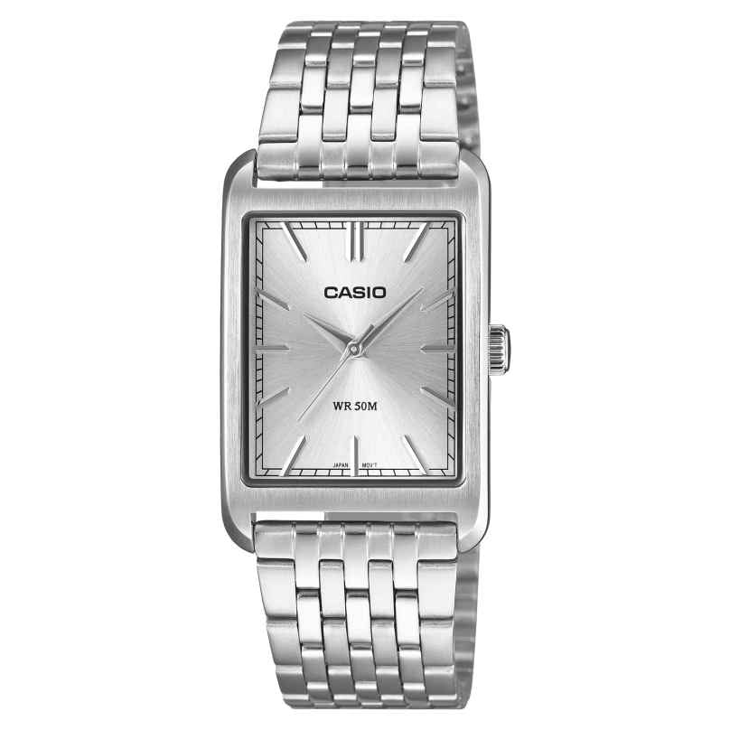 Casio MTP-B215D-7AVER Quarzuhr in Unisexgröße Edelstahl/Silberfarben 4549526430350