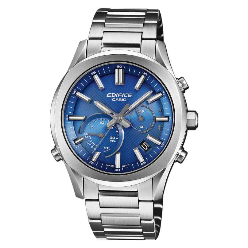Casio EQB-1300D-2AEF Edifice Herrenuhr Solar Chrono Stahl/Blau 4549526423505