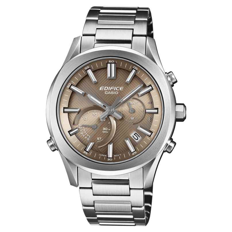 Casio EQB-1300D-5AEF Edifice Herrenuhr Solar Chrono Stahl/Braun 4549526423529