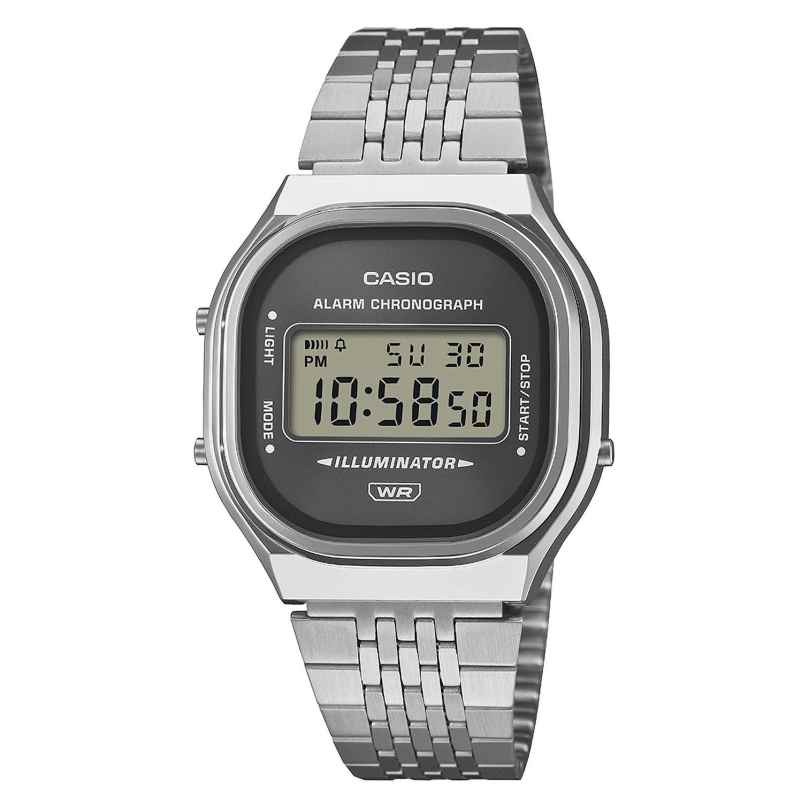 Casio A140WE-8AEF Uhr in Unisexgröße Edgy Collection Grau 4549526422379