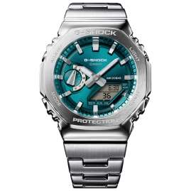 Casio GM-2110D-3A1ER G-Shock Classic Watch Silver-Coloured/Petrol
