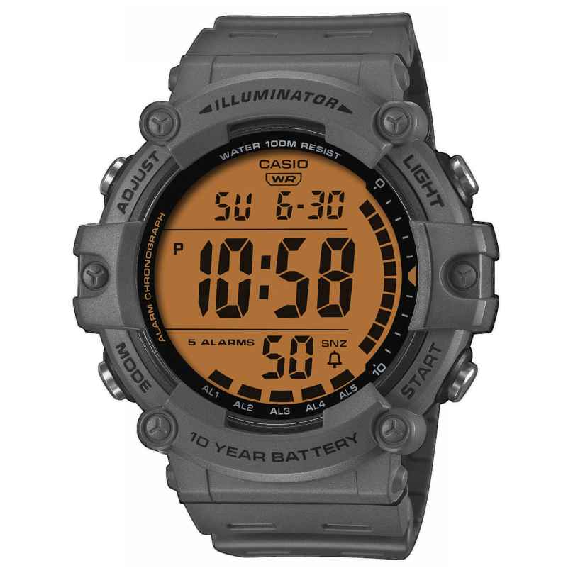 Casio AE-1500WHC-8AVEF Casio Timeless Men's Watch Digital Grey/Orange 4549526413551