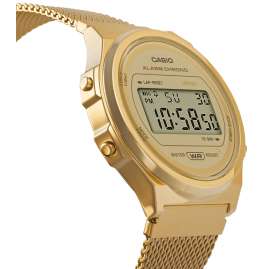 Casio A171WEMG-9AEF Digital Watch Vintage Gold Tone with Mesh Strap
