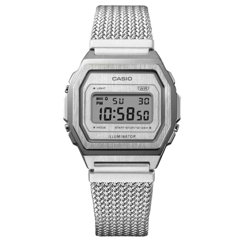 Casio A1000MA-7EF Vintage Iconic Ladies' Watch Silver Tone 4549526319631