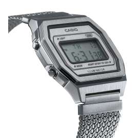 Casio A1000MA-7EF Vintage Iconic Ladies' Watch Silver Tone