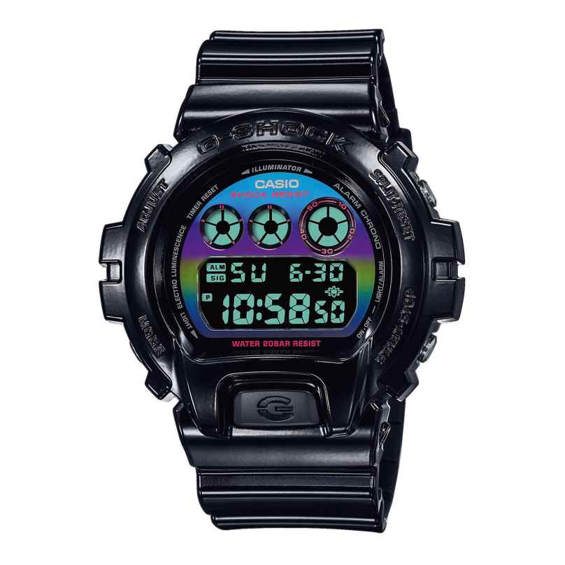 Casio DW-6900RGB-1ER G-Shock Digital Herrenuhr Schwarz/Regenbogen 4549526344909