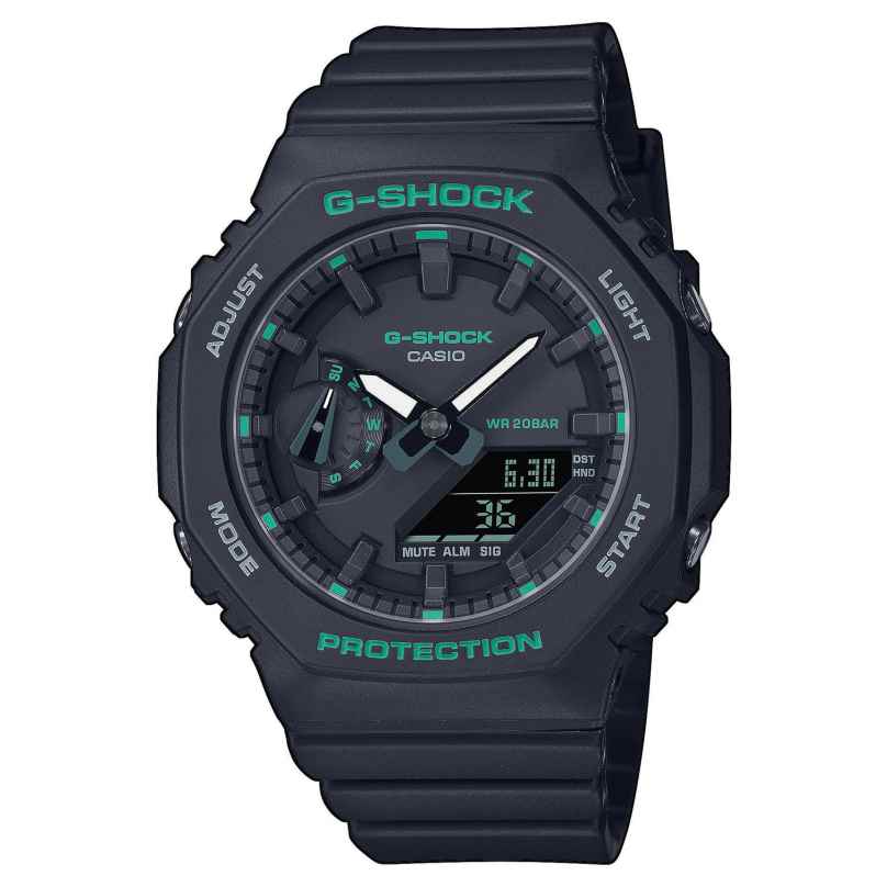 Casio GMA-S2100GA-1AER G-Shock Classic Ana-Digi Armbanduhr Schwarz/Grün 4549526349485
