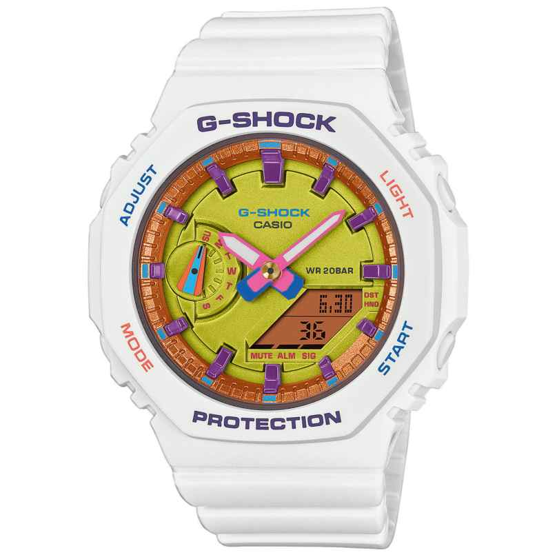 Casio GMA-S2100BS-7AER G-Shock Classic Ana-Digi Armbanduhr Weiß/Lila 4549526355059
