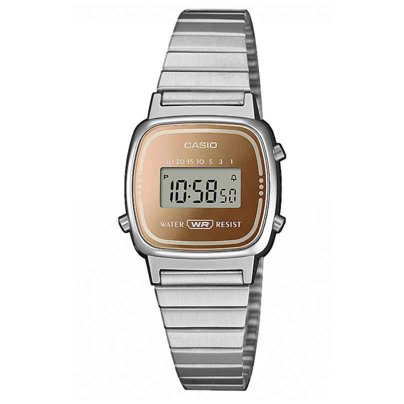 Casio LA670WES-4AEF Vintage Women's Watch Digital Silver/Rose Gold Tone 4549526356155