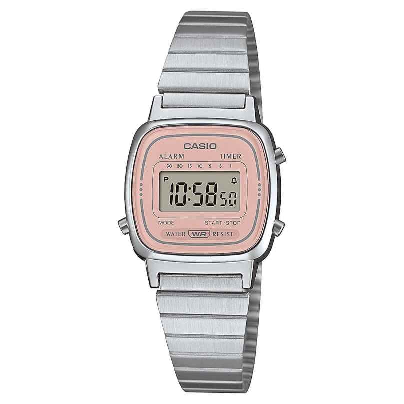 Casio LA670WEA-4A2EF Vintage Mini Women's Digital Watch Silver/Pink 4549526362903