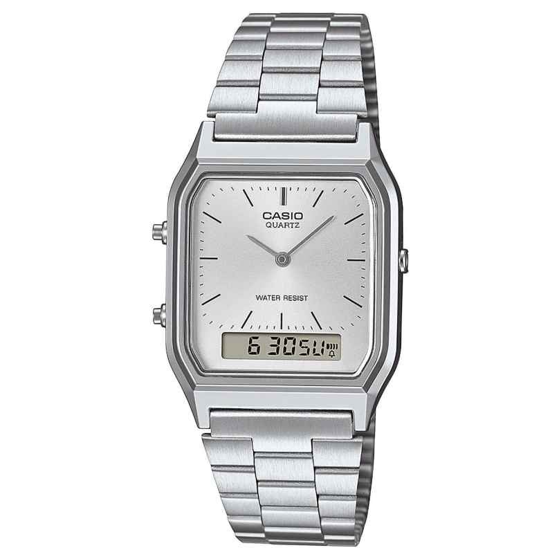 Casio AQ-230A-7AMQYES Collection Edgy Watch Ana-Digi Steel/Silver Tone 4549526365959