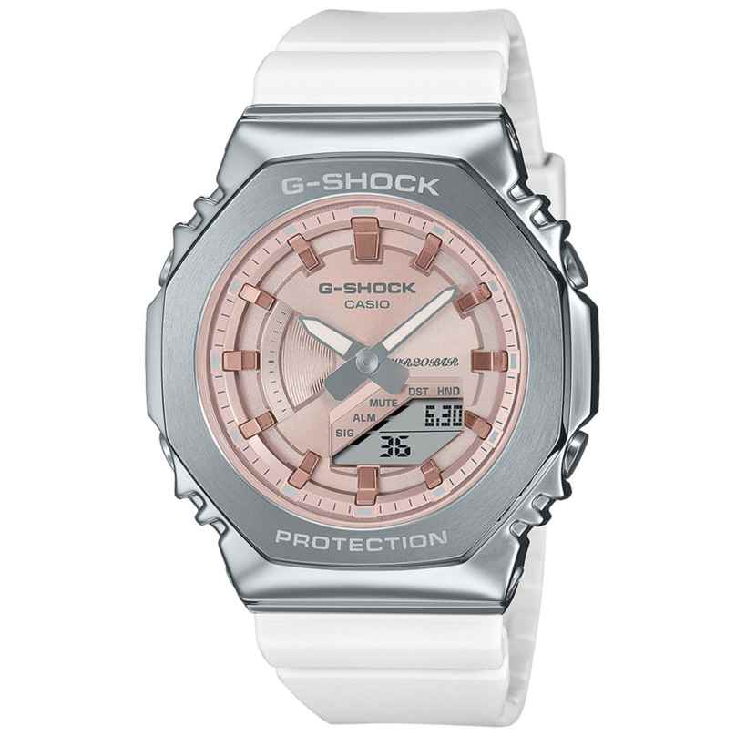 Casio GM-S2100WS-7AER G-Shock Classic Women's Watch White/Rose Tone 4549526363375