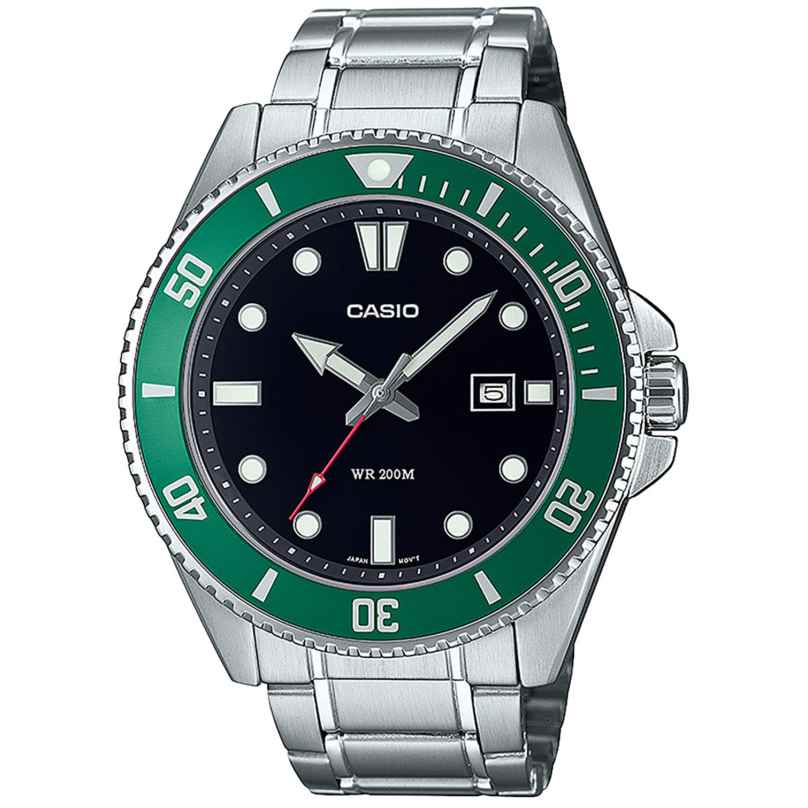 Casio MDV-107D-3AVEF Collection Men's Diving Watch Steel/Green 4549526358944