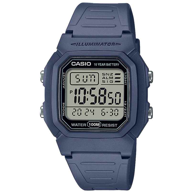 Casio W-800H-2AVES Collection Digital Watch for Men Blue 4549526365041