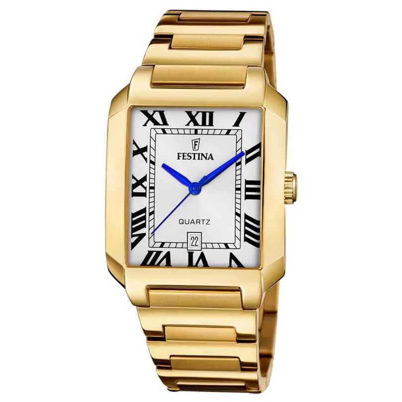 Festina F20678/1 Herrenuhr Quarz Rechteckig Goldfarben 8430622818974