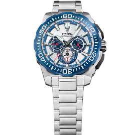 Festina F20724/1 Herrenuhr Chronograph Stahl/Blau