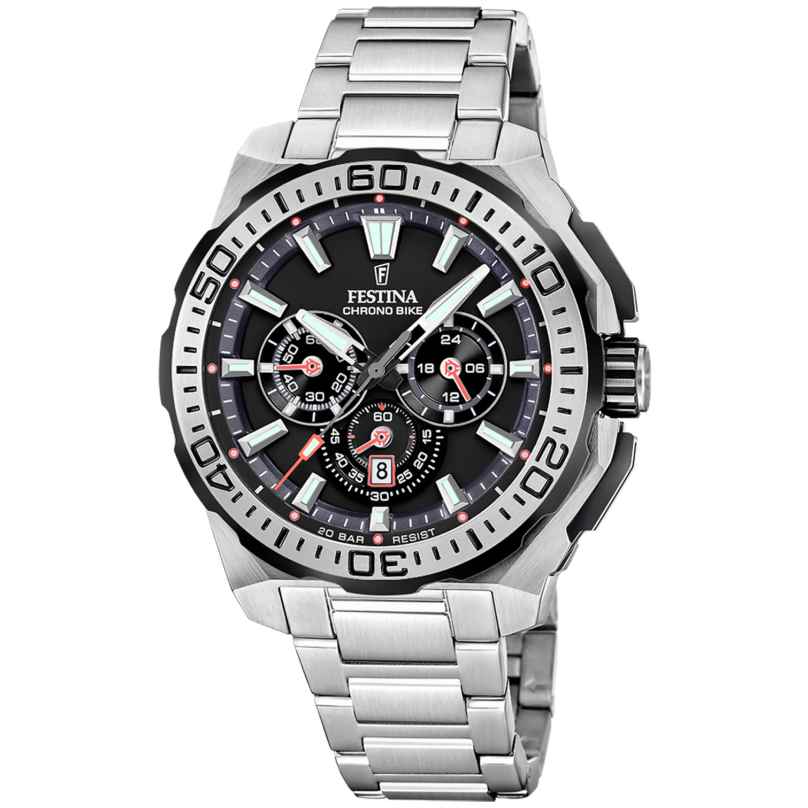 Festina F20724/7 Herren-Chronograph Stahl/Schwarz 8430622845734