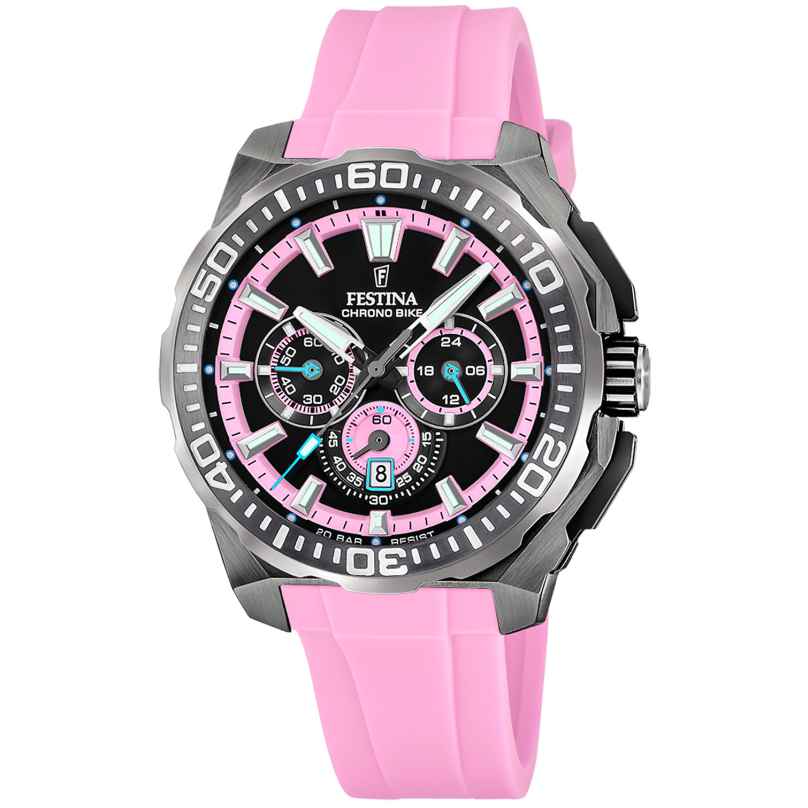 Festina F20725/2 Men's Chronograph Black/Pink 8430622845765