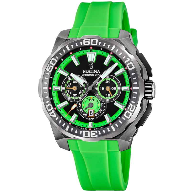 Festina F20725/3 Men's Watch Chronograph Black/Green 8430622845772