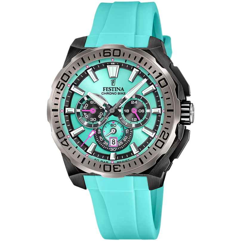 Festina F20726/2 Herren-Armbanduhr Chronograph Schwarz/Hellblau 8430622845826