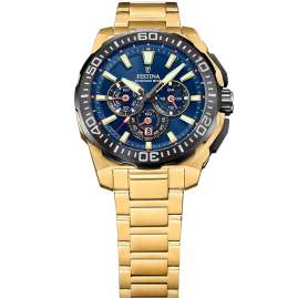 Festina F20727/1 Men's Watch Chronograph Gold Tone/Blue
