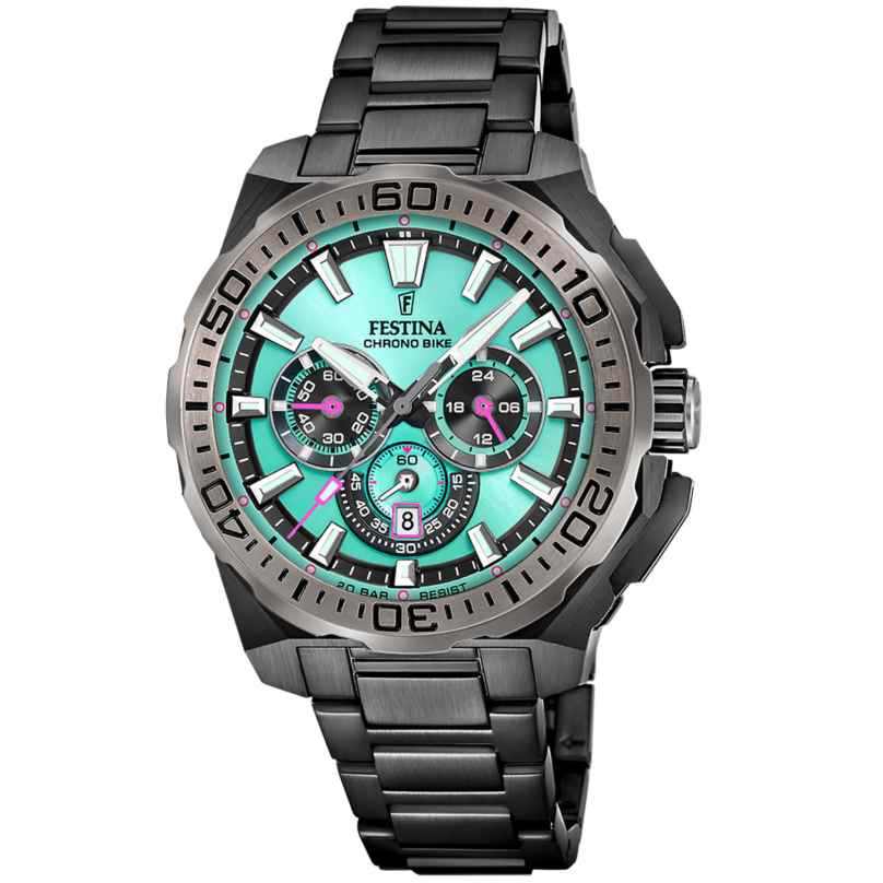 Festina F20731/3 Herrenuhr Chronograph Limited Edition Schwarz/Türkis 8430622845949