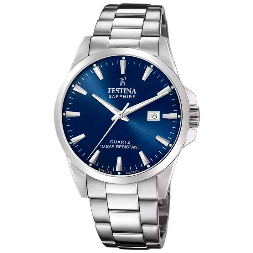 Festina F20024/3 Herrenuhr Stahl/Blau mit Saphirglas 8430622788659