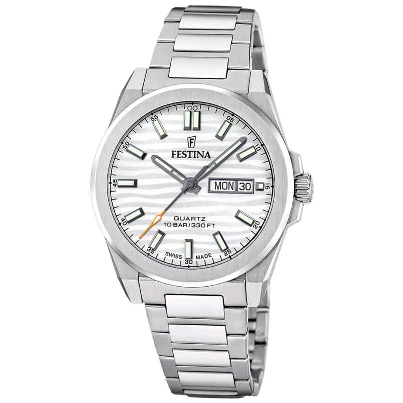 Festina F20073/1 Herrenuhr Silberfarben mit Saphirglas 8430622843303