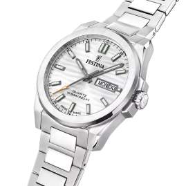Festina F20073/1 Herrenuhr Silberfarben mit Saphirglas