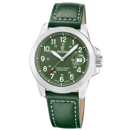 Festina F20081/3 Herrenuhr Quarz Stahl/Grün mit 3 Bändern