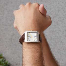 Festina F20681/4 Herrenuhr Rechteckig Zweifarbig mit Lederband