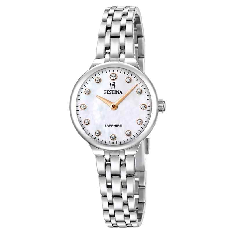 Festina F20744/1 Damenuhr Quarz Silberfarben/Perlmutt 8430622859915