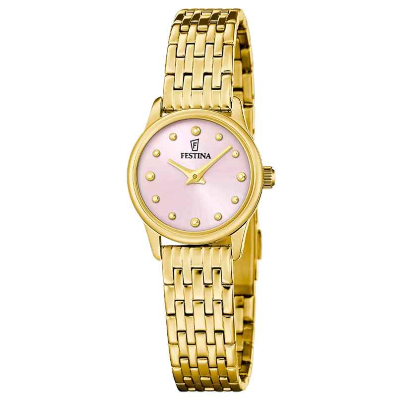 Festina F20750/2 Damen-Armbanduhr Quarz Goldfarben/Rosa 8430622859854