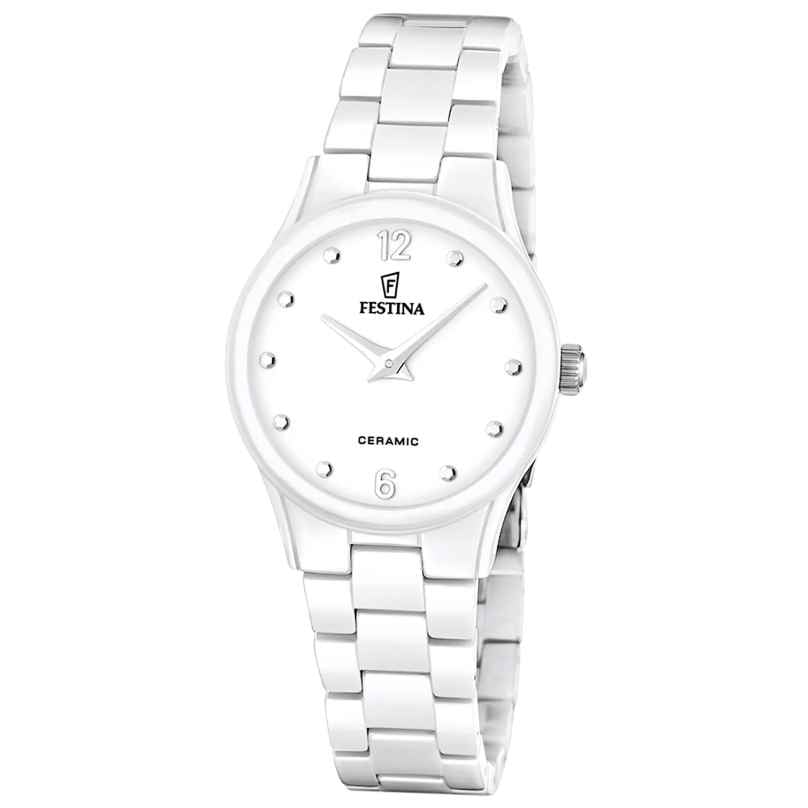 Festina F20751/1 Damen-Armbanduhr Keramik Weiß 8430622860010