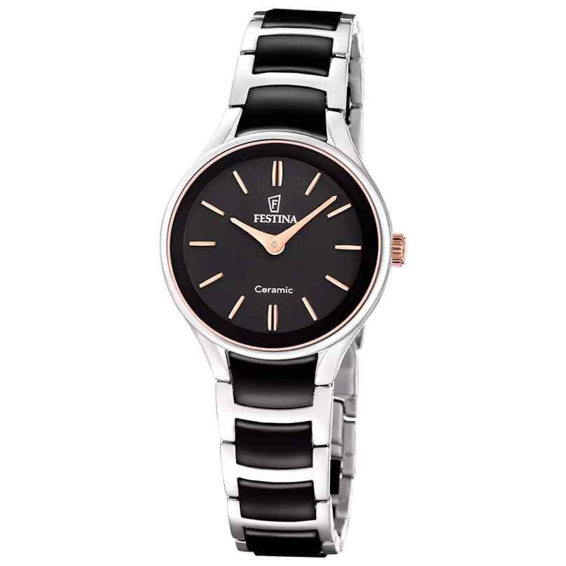 Festina F20752/7 Damenuhr Stahl/Keramik Schwarz 8430622860058