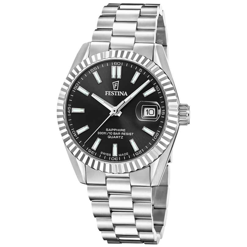 Festina F20084/D Herrenuhr Stahl/Schwarz mit Saphirglas 8430622878930