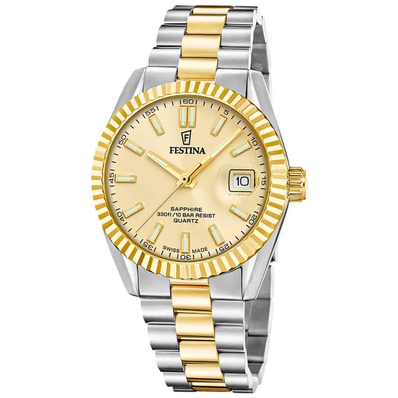 Festina F20085/A Herrenuhr Zweifarbig mit Saphirglas 8430622878497