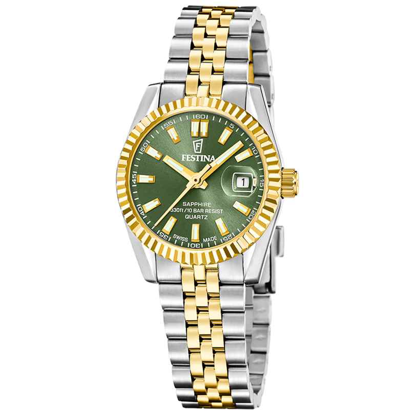 Festina F20088/4 Damenuhr Bicolor/Moosgrün 10 bar 8430622858451