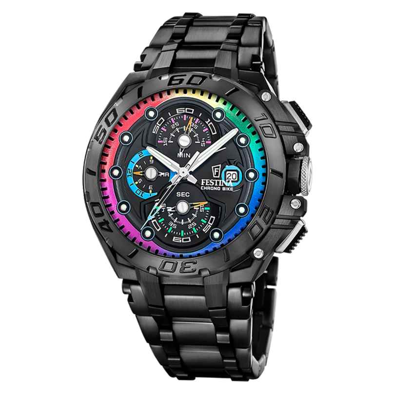 Festina F20761/1 Herrenuhr Chronograph Chrono Bike Limited Ed. Schwarz/Bunt 8430622877025