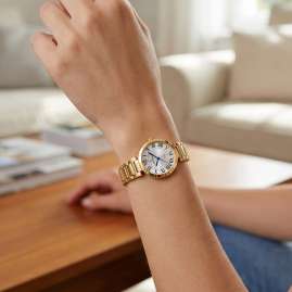 Festina F16938/3 Damenarmbanduhr Mademoiselle Quarz Goldfarben