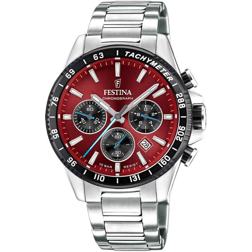 Festina F20560/7 Herrenuhr Chronograph Stahl/Rot 8430622882920