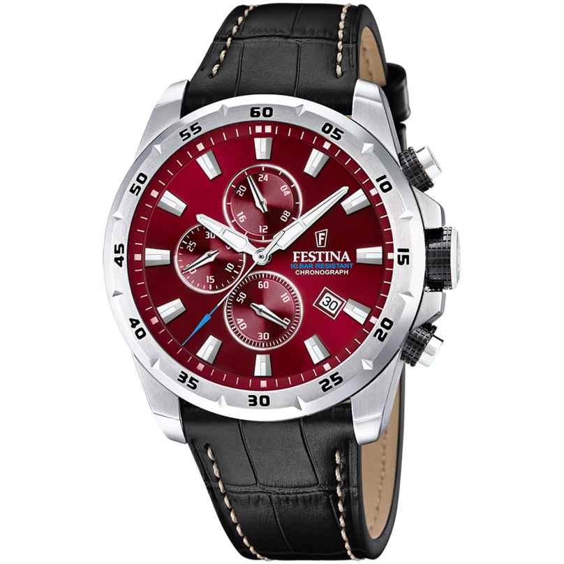 Festina F20692/5 Herrenuhr Chronograph Schwarz/Rot 8430622876110