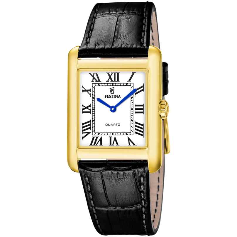 Festina F20772/1 Herrenuhr Quarz Rechteckig Schwarz/Goldfarben 8430622877117
