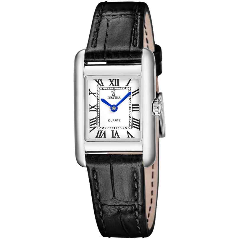 Festina F20773/1 Damenuhr Quarz Rechteckig Lederband Schwarz 8430622876790